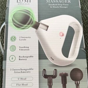 White Handheld Deep Tissue Massager